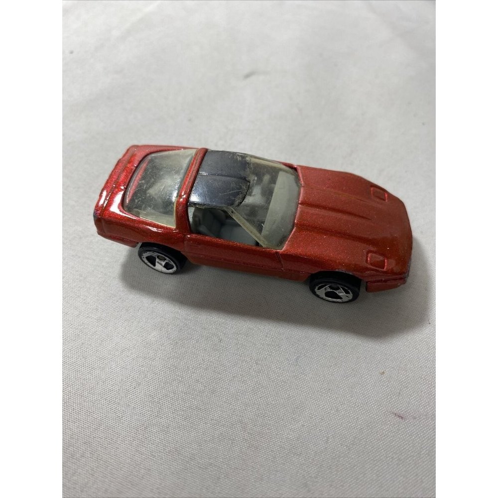 Vintage 1980s Diecast Toy Car Hot Wheels Mattel Red Corvette 1982